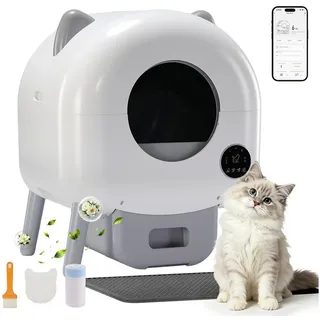 GTPLAYER Katzentoilette 66L Weiß