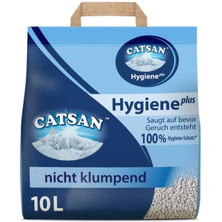 Catsan Hygiene Plus – Katzenstreu aus natürlichen Rohstoffen – Bindet zuverlässig Gerüche und Feuchtigkeit