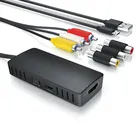 CSL RCA auf HDMI Konverter, AV Composite Adapter, kompatibel zu Pal und NTSC, Ausgabe 720p und 1080p FullHD, Ladekabel, für Videokameras Videorekorder
