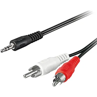 goobay Audio-Video-Kabel 3,5mm-Klinken-Stecker / 2x Cinch-Stecker 0,5m (50440)