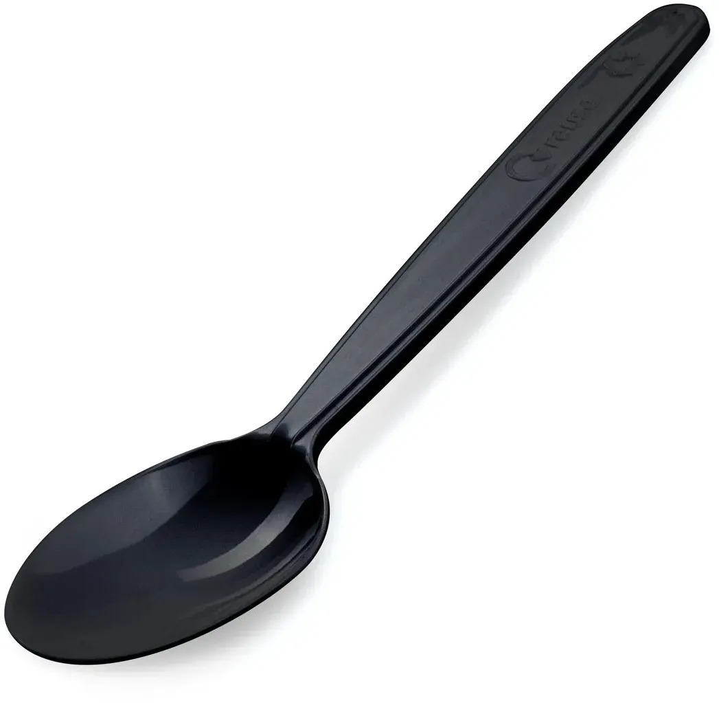 Löffel (PP) wiederverwendbar schwarz 18,5cm