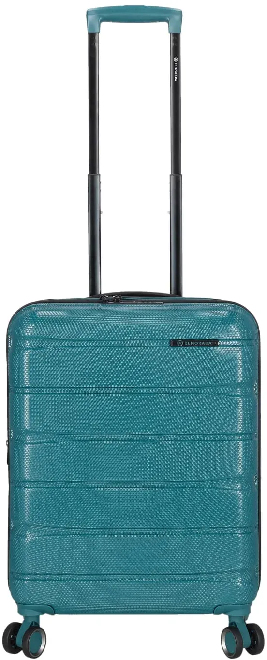 KENORADA Handgepäckkoffer Stratosphere Spinner S exp. 55cm transf. teal - 55