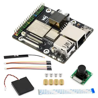 Waveshare ESP32-P4-WIFI6-POE-ETH-C Development Board with Raspberry Pi Camera (B), Based On ESP32-P4 and ESP32-C6, Supports Wi-Fi 6 and BT 5 (LE), with Integrated PoE Module for PoE Power Supply