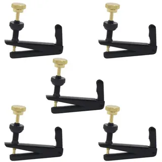 5 Stück Feinstimmer für 3/4-4/4 Geige Violine Metall Saitenfeinstimmer Edles Design in Farbe Schwarz, Feinstimmer, Violine Fine Tuner, 4 Stück Feinstimmer, Violinen-Feinstimmer, Feinstimmer