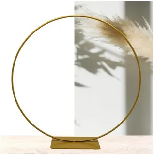 Bada Bing Dekoobjekt Dekoring Gold mit Fuß Metallring zum stellen (Deko-Ring Gold 30 cm), Moosgumminoppen zum Schutz vor Kratzern goldfarben Ø 30 cm