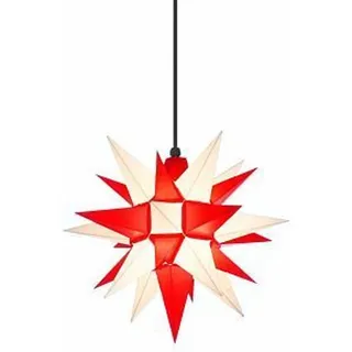 Original Herrnhuter Stern Aussen, 40cm, Weiß/ Rot, Weihnachtsstern, Adventsstern, Neu - 40 cm - Rot / Weiß