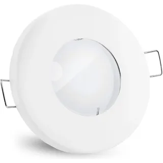 linovum linovum® fourSTEP Bad Einbaustrahler IP65 flach LED dimmbar ohne Dimmer - LED GU10 5W neutralweiß 230V - Einbauspot weiß matt