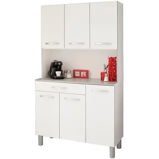 Parisot Küchenbuffet Skoon 101 x 185 x 40 cm Weiß Grau
