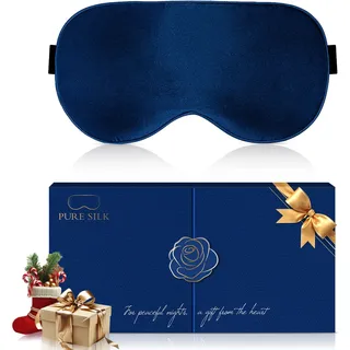 Aosun Luxus-Seiden-Schlafmaske, Geschenke für Frauen & Männer, 100% Seide, 22 Momme, Entspannung & Gesunder Schlaf, Perfekt für Weihnachten, Geburtstag, Muttertag