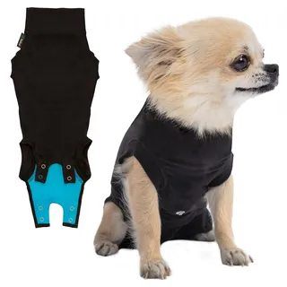 Trovet Recovery Suit Hund S+ Baumwolle Schwarz