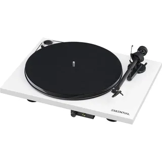 Pro-Ject Essential III HP, Audiophiler Plattenspieler mit Kopfhörerausgang, Weiß