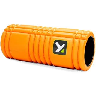 Trigger Point Blackroll Grid Faszienrolle mit Kostenlosen Online-Videos, Kompakte Massagerolle, Tragbare und Vielseitige Faszienrolle, Orange, 13''/33cm