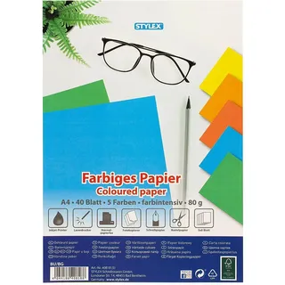 Stylex Kopierpapier Papier farbig (80 g/m2, 40 Blatt