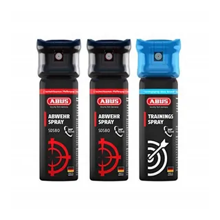 ABUS Camping-Gas Abwehrspray SDS80 - 360°- Sprüh-Technologie - 5M Reichweite schwarz