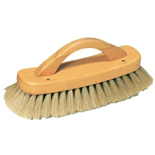 Redecker Schuh-Glanzbürste mit Griff helles Roßhhaar
