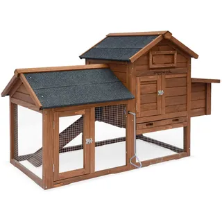 sweeek Holz-Hühnerstall für 3 Hühner mit Gehege