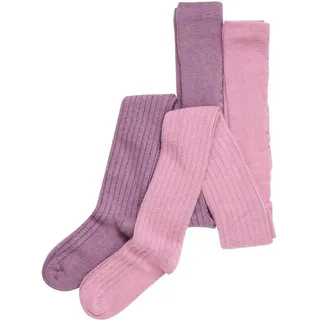 MINYMO Wool Stocking Rib Strumpfhose 2 Einheiten - Orchid Haze - 6-9 Monate