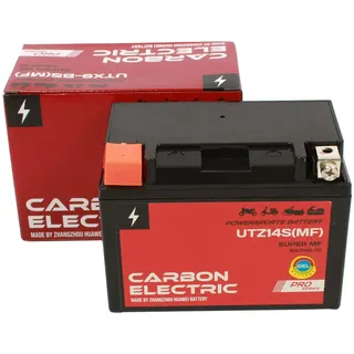 Carbon Electric YTZ14S MF Gel Batterie 12 V 11.2 Ah UTZ14S MF Wartungsfrei Versiegelt Motorrad Roller Motorradbatterie Rollerbatterie