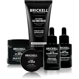 Brickell Men's Products vollständige defense anti-aging-routine, nachtgesichtscreme, vitamin c tag und nacht serum, moisturizer w/spf und augencreme, natur- und bio, ohne duft