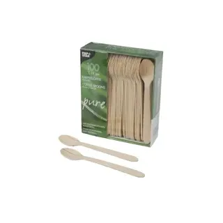 Papstar Kaffeelöffel, Holz Pure 11 cm
