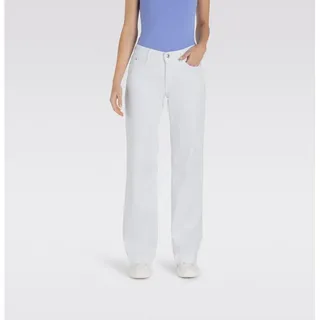 MAC Dream Wide Leg Jeans in Weiß-D40 / L32