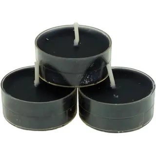 nk candles 20 dänische Teelichter farbig durchgefärbt, Auswahl, von Nordlicht-Kontor (Schwarz)