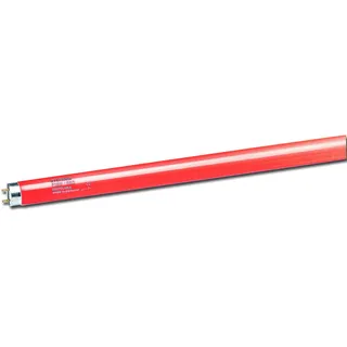 SYLVANIA T8 Rote Leuchtstoff-Lampe, G13 Sockel, 18 Watt / 30 Lumen, 10000h Lebensdauer, Lineare Form, 26mm Durchmesser, 590mm Länge, Roter Kolben, dimmbar, 1er Pack