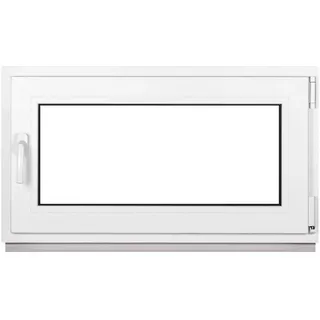 Kellerfenster Fenster 2 Fach BxH 1000x800 mm & 100x80 cm Dreh-Kipp Weiß Premium