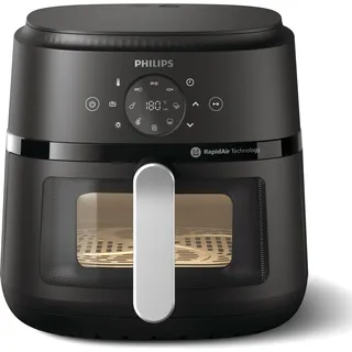 Philips 2000 Series Airfryer NA231/00 6,2 L schwarz/silber mit Sichtfenster