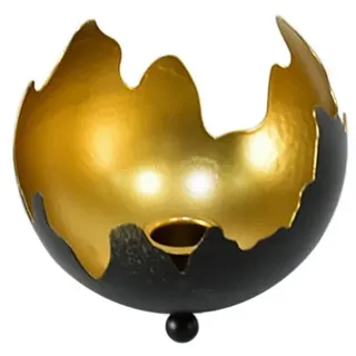Hti-Living Kerzenhalter Schwarz/Gold Verena