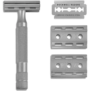 Rockwell Razors 6S Rasierhobel doppelseitig Edelstahl geschlossener Kamm NEU&OVP
