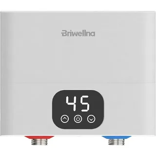 Briwellna Elektrisch Instant Durchlauferhitzer Küche Klein Warmwasserbereiter mit LED Temperaturanzeige 220v 5500W für Küche und Badezimmer