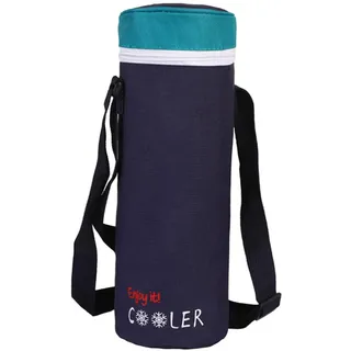 Sharplace Kühltasche, isolierte Wasserflaschen-Tragetasche, mit verstellbarem Riemen, Flaschenhülle, wasserdichte Getränke-Tragetasche für Reisen, Blauer Deckel