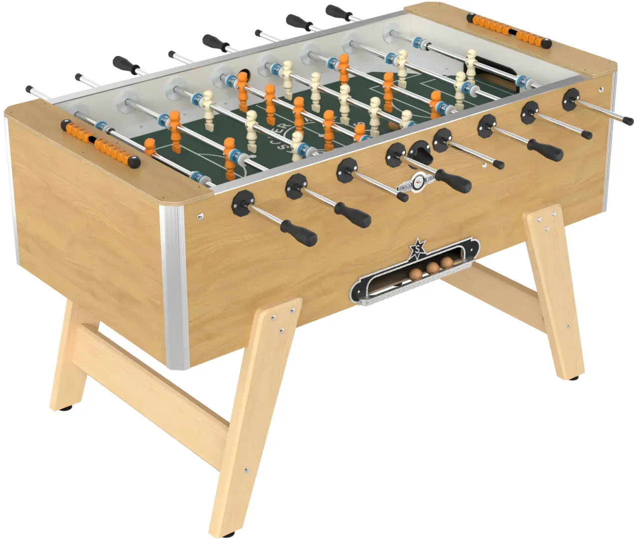 Deutscher Meister Tischfußball Kickertisch "LUXLINE",eiche,