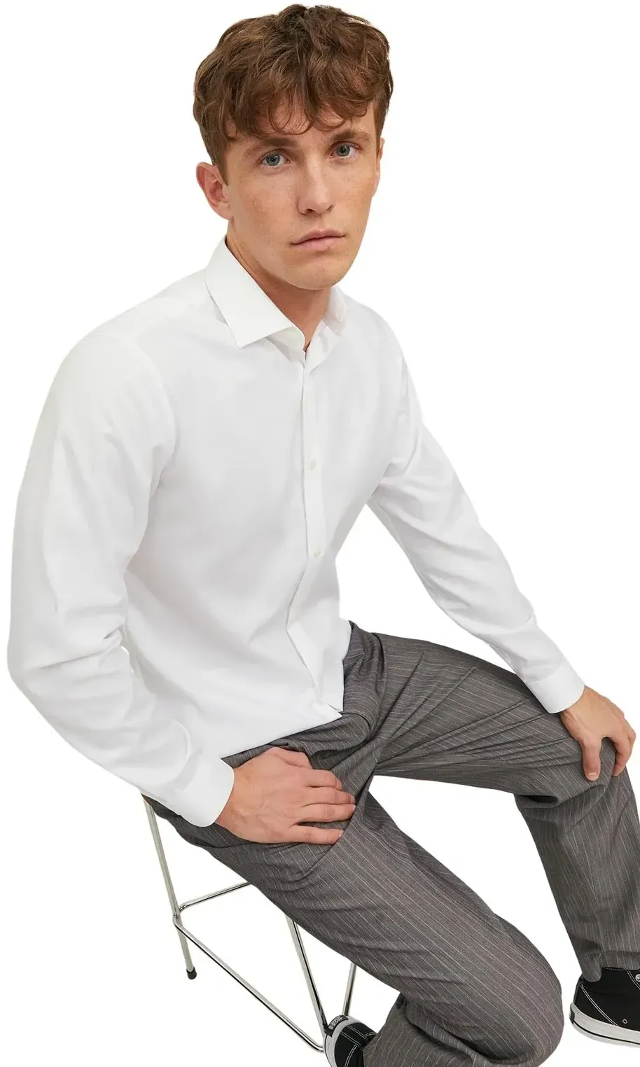 Jack & Jones Hemd Parker mit Langarm in Weiß-L