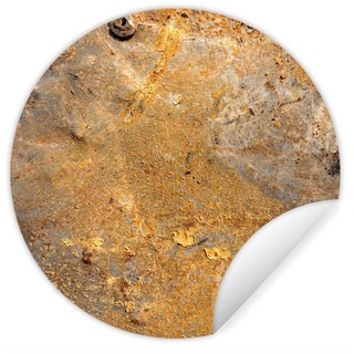 MuchoWow Wandsticker Metall - Rost - Gold - Grau - Textur (1 St), Wanddeko Wohnzimmer Schlafzimmer Wandverkleidung, 50x50 cm bunt 50 cm x 50 cm x 0.1 cm