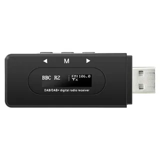 Universeller DAB/DAB+ Empfänger - FM-Transmitter 87,5–108 MHz - RDS - Automatische Sendersuche - Empfänger & Antenne - ETSI TS 102 563/300 401