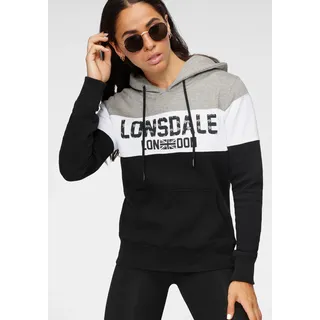 Lonsdale Penbryn Hoodie Schwarz/Weiß XS (34)