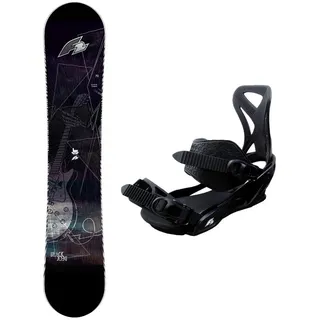 F2 Set Herren Snowboard Blackdeck extra wide 168w cm mit Bindung Sonic Pro L