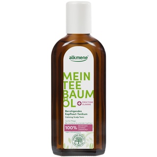 alkmene Mein Teebaumöl Kopfhaut Tonikum 250 ml Juckreiz Linderung 100% bestätigt - naturreines Teebaumöl, vegan & klimaneutral - beruhigendes Haarwasser bei trockener & juckender Kopfhaut