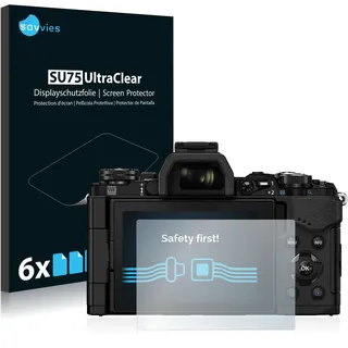 Savvies 6 Stück Schutzfolie für Olympus OM-D E-M5 Mark II Displayschutz-Folie Ultra-Transparent