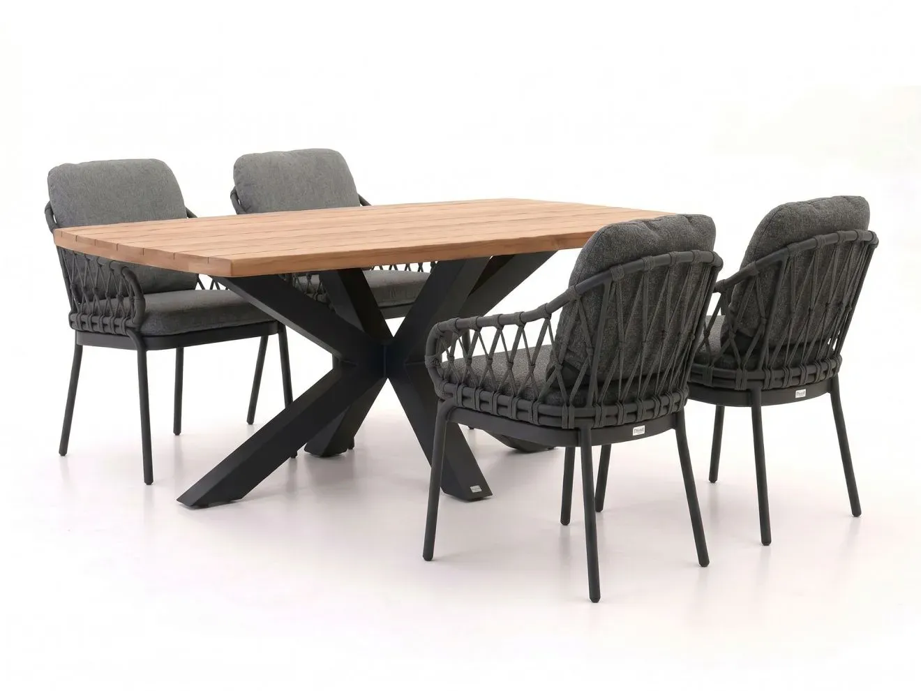 Tierra Outdoor Natal/Induno dänisch oval 180 cm Gartenmöbel-Set 5-teilig