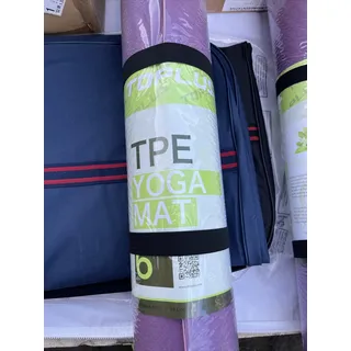 Toplus Gymnastikmatte, Yogamatte Gepolstert & rutschfest Fitness Pilates Gymnastik mit Tragegurt (Lila-Pink)