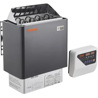 Vevor Saunaofen, 6 kW, 400 V, 3N tragbarer Saunaofen für drinnen & draußen mit 3-Stunden-Timer, digitaler Regler für 5–9 m3 großes Zuhause, gewerbliche Nutzung in Hotel-Spa-Duschen, max. 110 °C