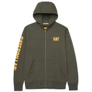 CAT Zip Hoodie Banner Kapuzenjacke Herren Oliv M