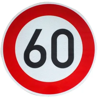 Original Verkehrsschild RA2 Nr. 274-60 Zulässige Höchstgeschwindigkeit 60 km/h RSA-21 RAL Straßenschild Baustellenschild Verkehrszeichen Verkehrsschilder Straßenschilder Schild Geburtstagsschild