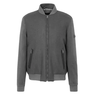 Bugatti Strickjacke mit Stehkragen in hellgrau | Hellgrau