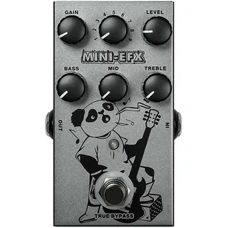 Nikou M-VAVE Mini Guitar Overdrive Distorted Pedal Effektgerät Rock Style 9 Töne 3 Band EQ Einstellung, Anschluss an die Soundkarte des Verstärkers (Grau)