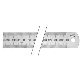 Helios-Preisser Biegsamer Stahlmaßstab R. Teilung: A mm/mm 1000 x 20 x 0,5 mm