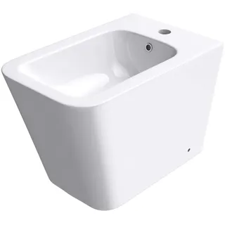 doporro Wc-bidet S-düren112 Weiß 55x36x41cm aus Keramik Stand-bidet mit Überlauf